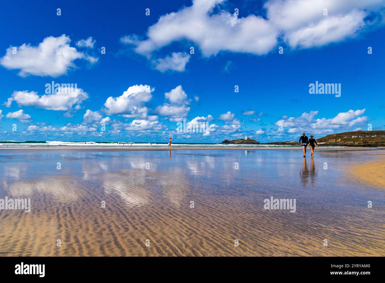 Godrevy Lighthouse, Gwithian, Cornwall Stockfoto