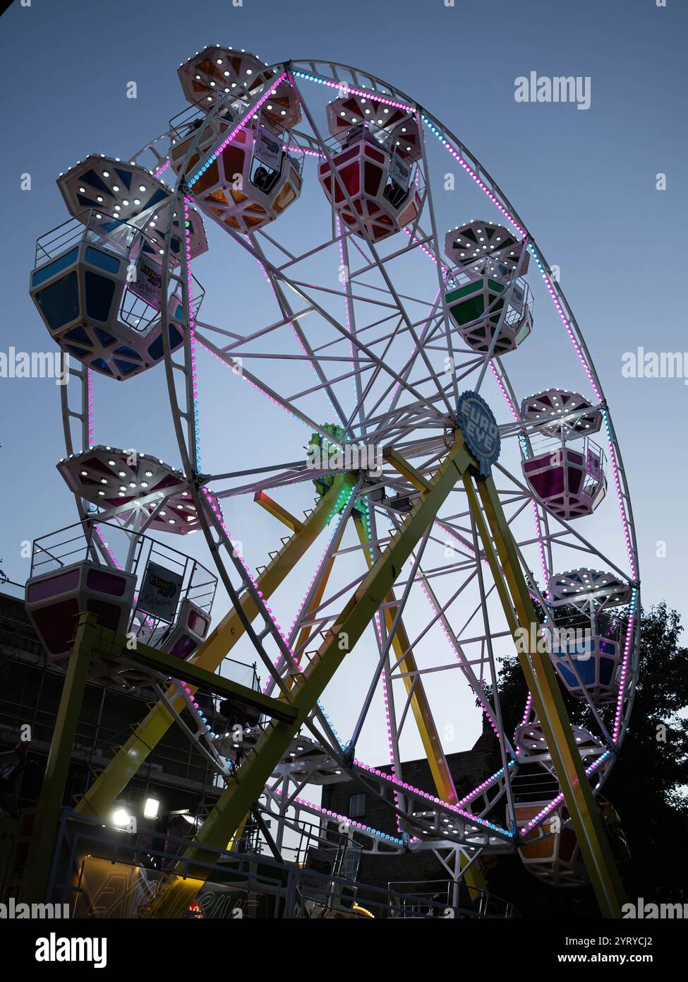 Ein Riesenrad auf der Banbury Michaelmas Fair Stockfoto