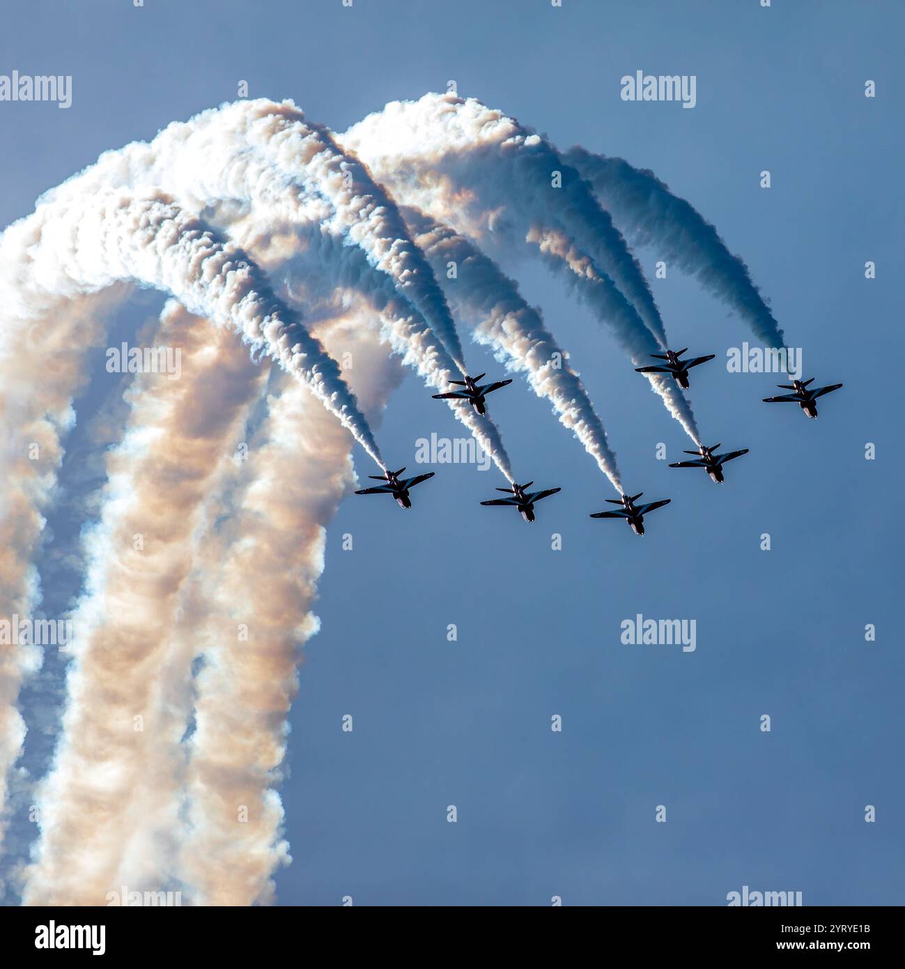 Das Team Der Roten Pfeile Für Das Luftbilddisplay Stockfoto