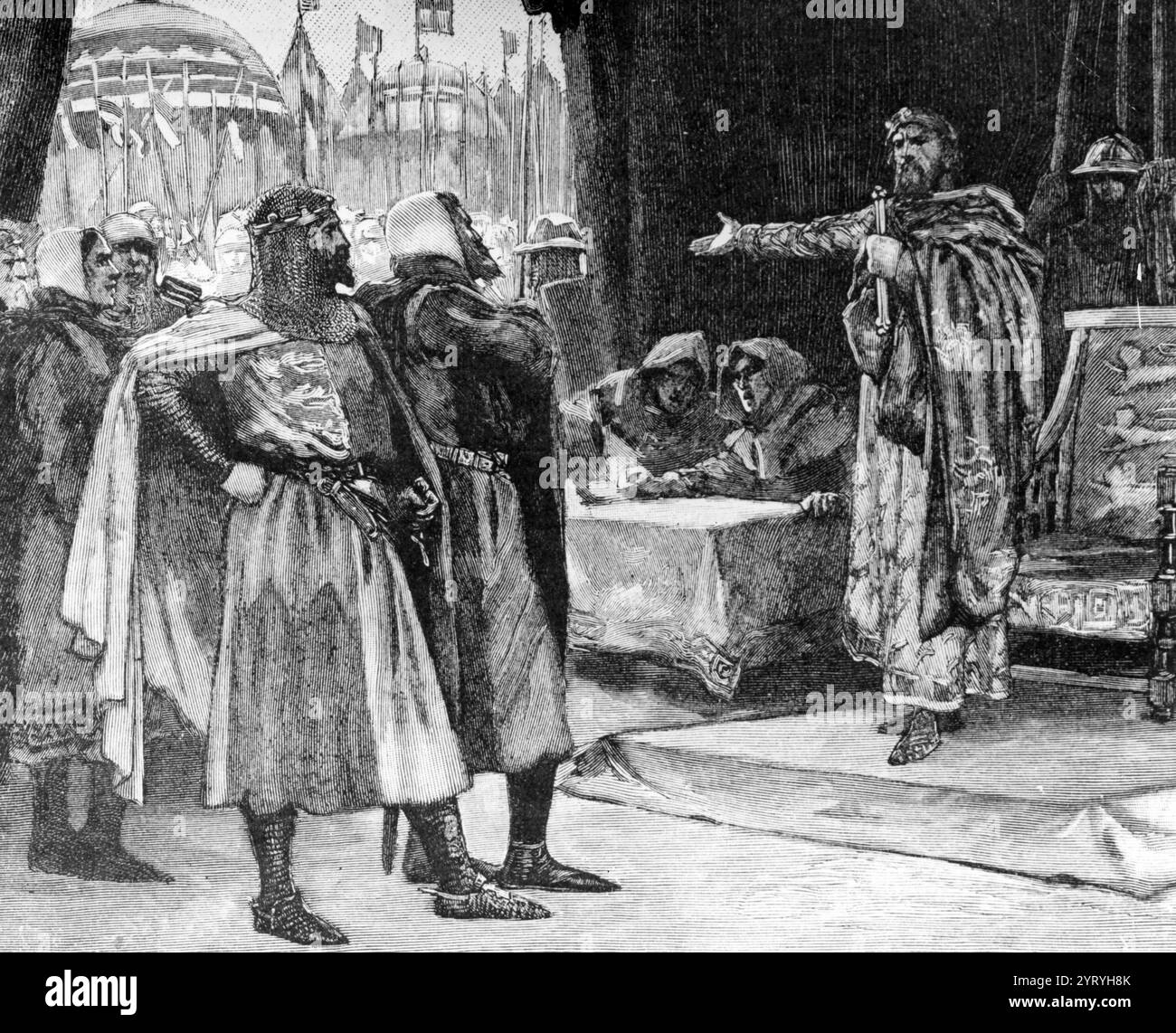 18. Juli 1290: König Eduard I. ordnete die Vertreibung von Juden aus England an, das Edikt blieb für den Rest des Mittelalters in Kraft. Stockfoto