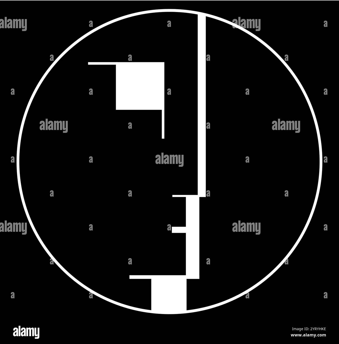 Signet des Staatlichen Bauhauses, entworfen von Oskar Schlemmer und ab 1922 verwendet Stockfoto