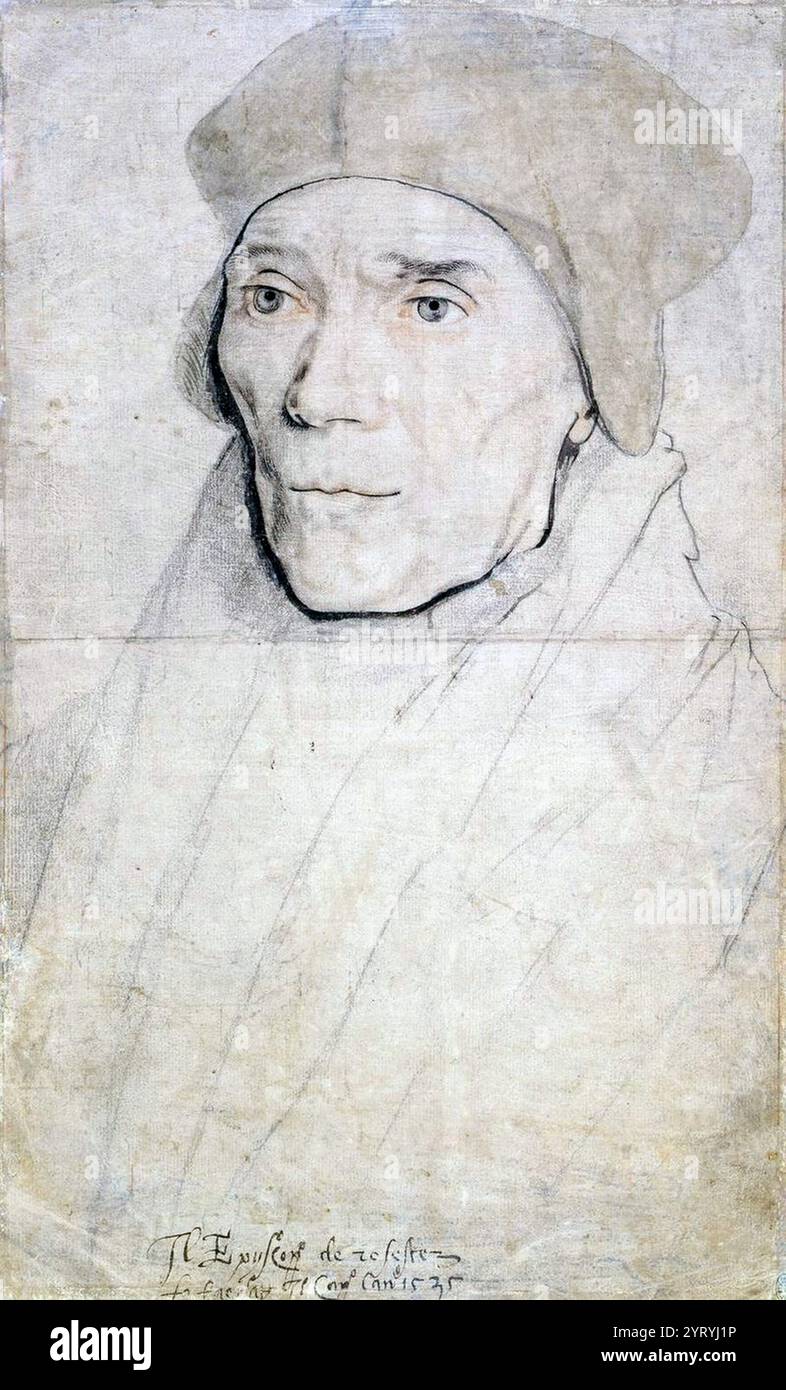 Bischof John Fisher von Hans Holbein dem Jüngeren. Fisher weigerte sich, Heinrich VIII. Mit Anne Boleyn verheiratet zu sein. Stockfoto