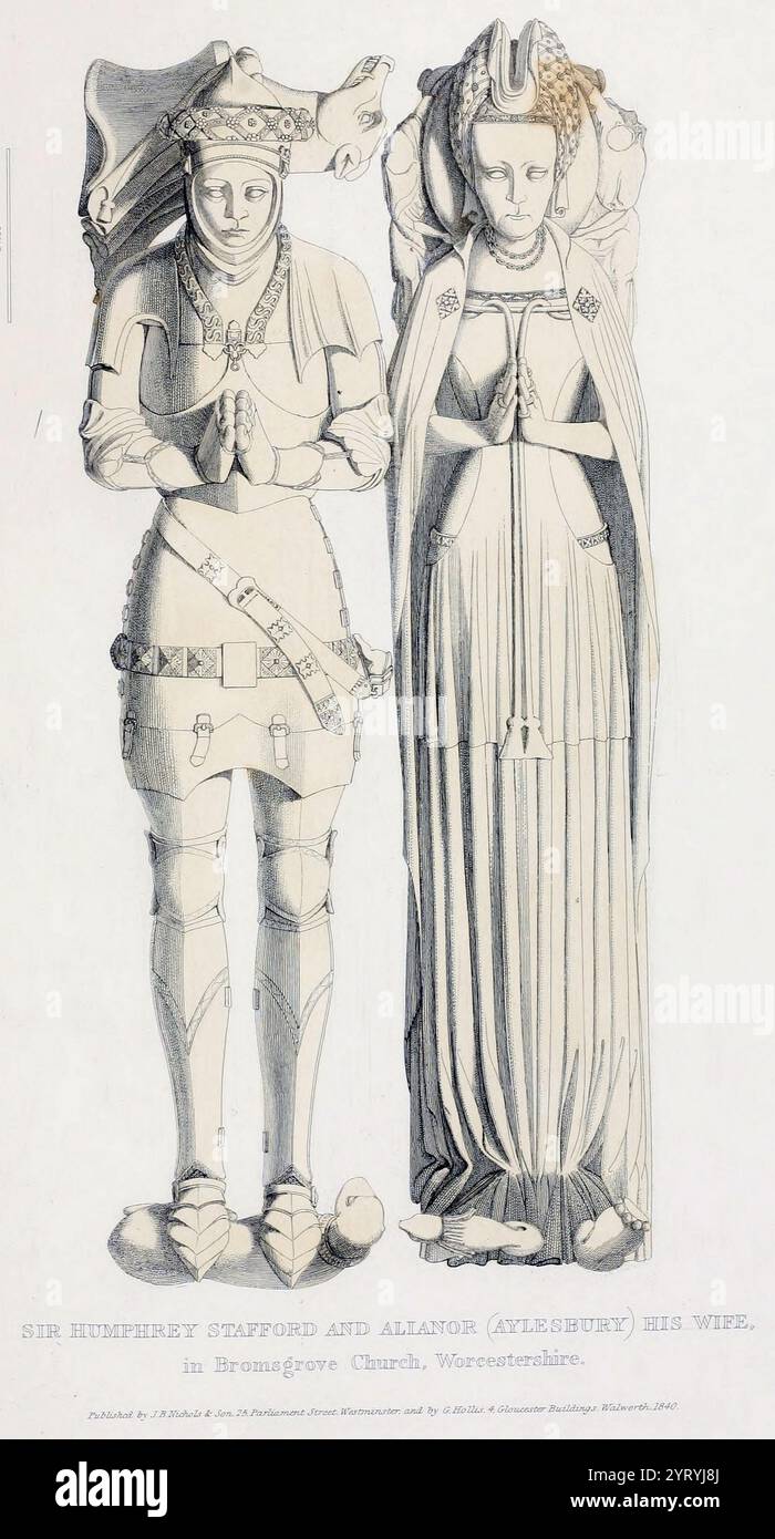 Sir Humphrey Stafford und Alianor (Aylesbury) seine Frau Stockfoto