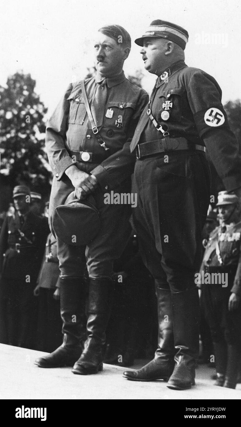 Ernst Rohm und Adolf Hitler 1933 Stockfoto