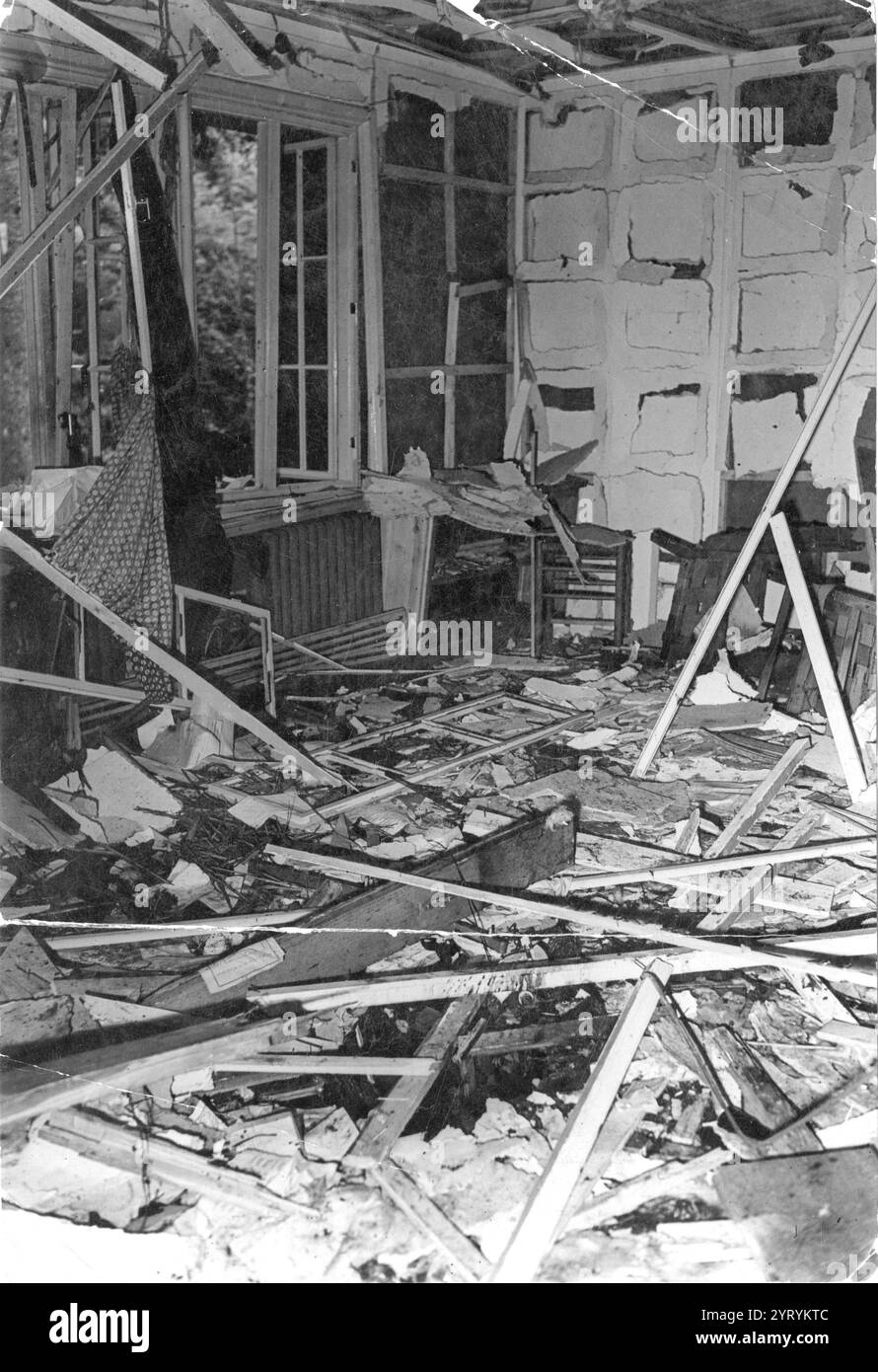 Wolfs Hauptquartier, nach dem Attentat auf Hitler am 20. Juli. Stockfoto