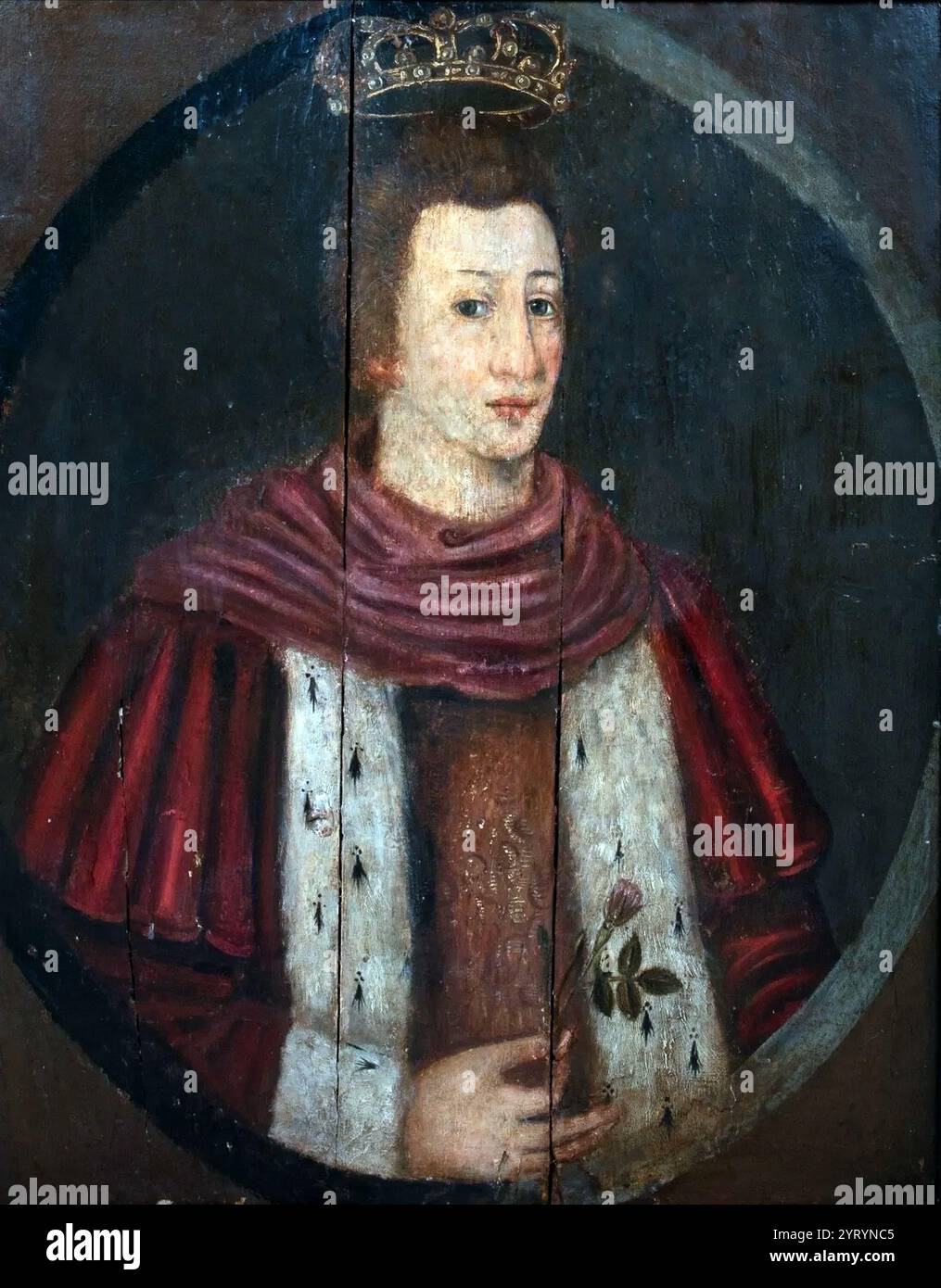 16. Jahrhundert Krönungsporträt Eduard VI. (12. Oktober 1537 ? 6. Juli 1553, König von England und Irland von 1547 bis zu seinem Tod 1553. Stockfoto