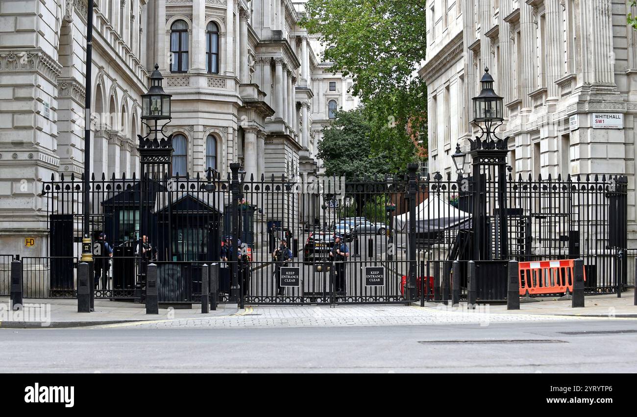 Haupteingang zur Downing Street (Büro des britischen Premierministers und Chancellor of the Exchequer). London 15. Juni 2020 Stockfoto