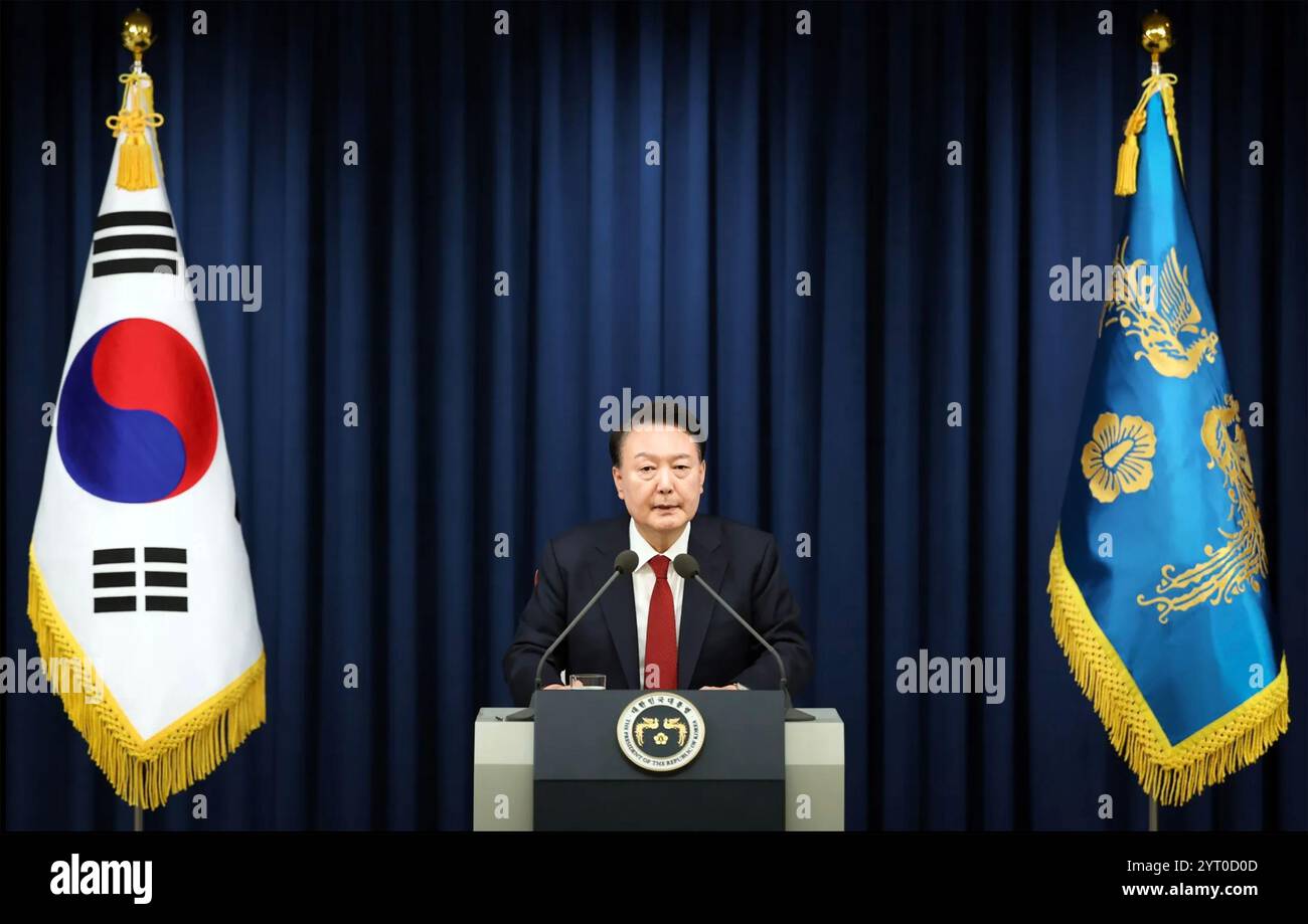 YOON SUK YEOL wurde im Dezember 2024 Präsident von Südkorea. Stockfoto YOON SUK YEOL wurde im Dezember 2024 Präsident von Südkorea. Stockfoto