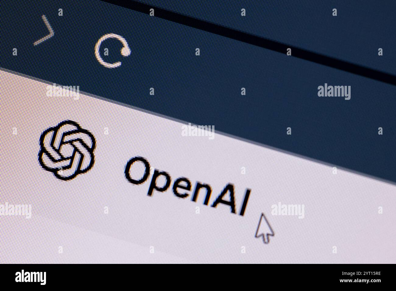 Leszno, Polen. Dezember 2024. OpenAI-Logo wird auf der Registerkarte „Webbrowser“ angezeigt Stockfoto