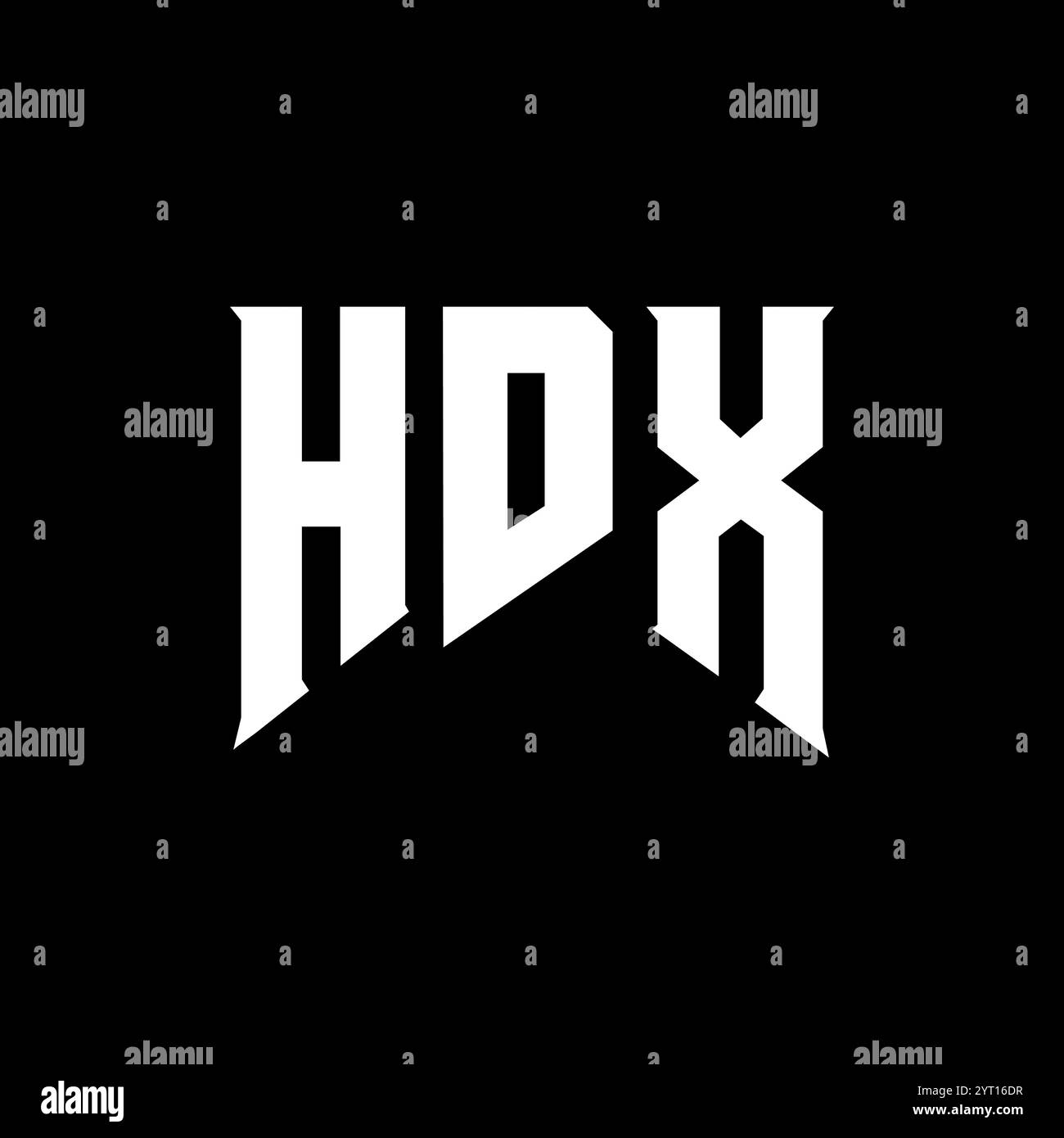 HDX-Letter-Logo für Technologieunternehmen. Farbkombination mit HDX-Logo in Schwarz und weiß. HDX-Logo, HDX-Vektor, HDX-Design, HDX-Symbol, HDX-Alph Stock Vektor