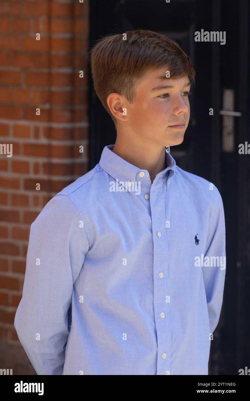 Ordrup, Dänemark. Juni 2024. Prinz Vincent nach dem Abschluss des Ordrup Gymnasiums in Kopenhagen. (Foto: Kristian Tuxen Ladegaard Berg/SOPA Images/SIPA USA) Credit: SIPA USA/Alamy Live News Stockfoto