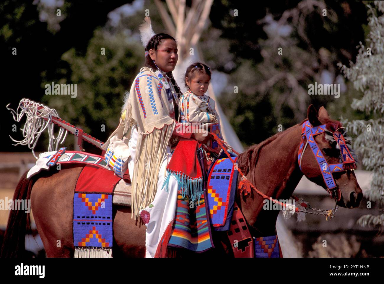 Crow Fair Parade, Crow Indian Reservation, Montana, USA Stockfoto