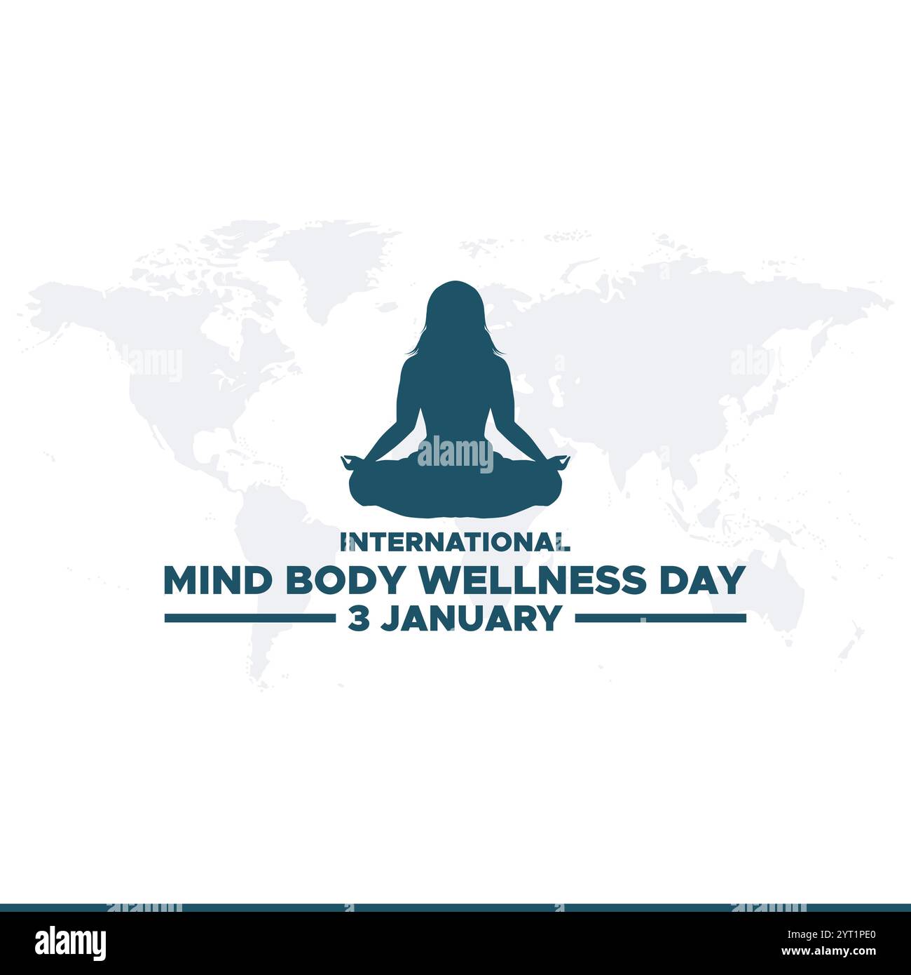 Internationaler Wellness-Tag Für Geist Und Körper. Mind Body Wellness Day kreativer Hintergrund. Internationaler Wellness-Tag für Geist und Körper Stock Vektor