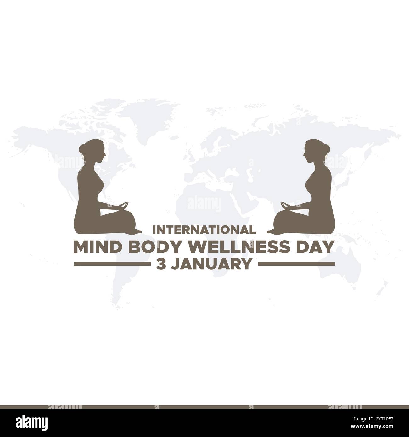 Internationaler Wellness-Tag Für Geist Und Körper. Mind Body Wellness Day kreativer Hintergrund. Internationaler Wellness-Tag für Geist und Körper Stock Vektor