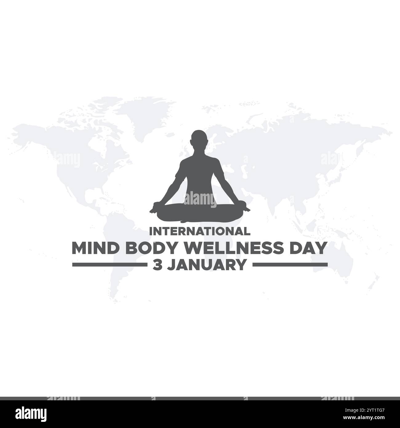 Internationaler Wellness-Tag Für Geist Und Körper. Mind Body Wellness Day kreativer Hintergrund. Internationaler Wellness-Tag für Geist und Körper Stock Vektor