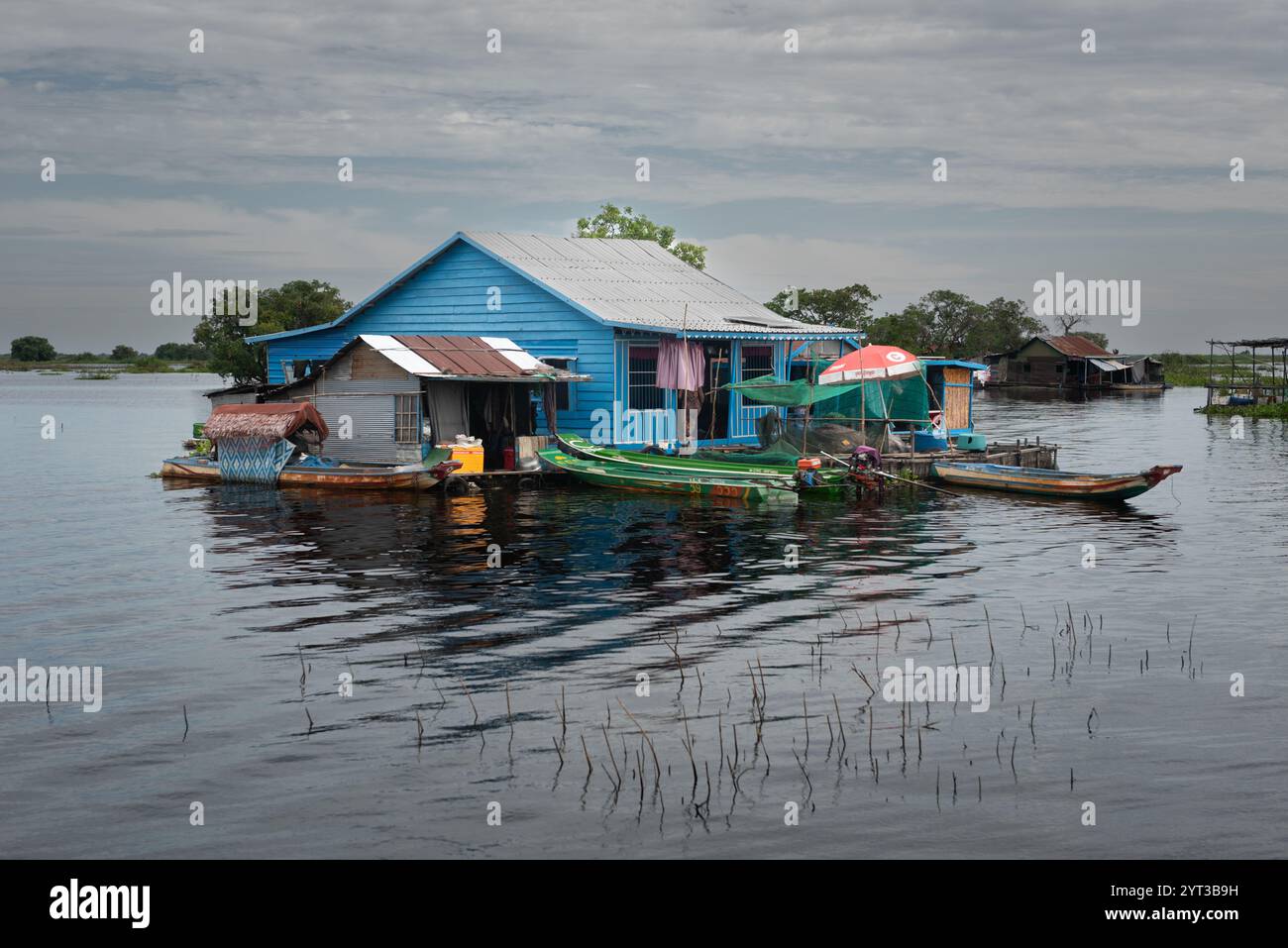 Schwimmendes Dorf in der Nähe von Siem Reap, Kambodscha Stockfoto