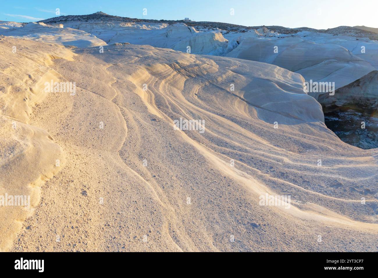 Felsformationen, Sarakiniko, Insel Milos, Griechenland Stockfoto