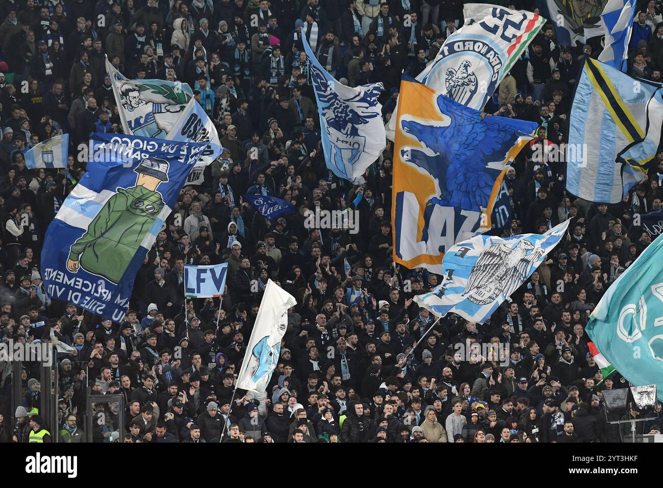 Rom, Italien. Dezember 2024. Lazio-Fans wurden im Achtelfinale des Italienpokals zwischen Lazio und Neapel im Olympiastadion gesehen. Endpunktzahl; Lazio 3: 1 Neapel Credit: SOPA Images Limited/Alamy Live News Stockfoto