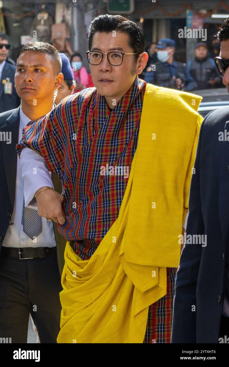 Kathmandu, Nepal. 6. Dezember 2024. Jigme Khesar Namgyel Wangchuck, der König von Bhutan, besucht Kathmandu in Nepal. Quelle: Vibrant Pictures/Alamy Live News Stockfoto