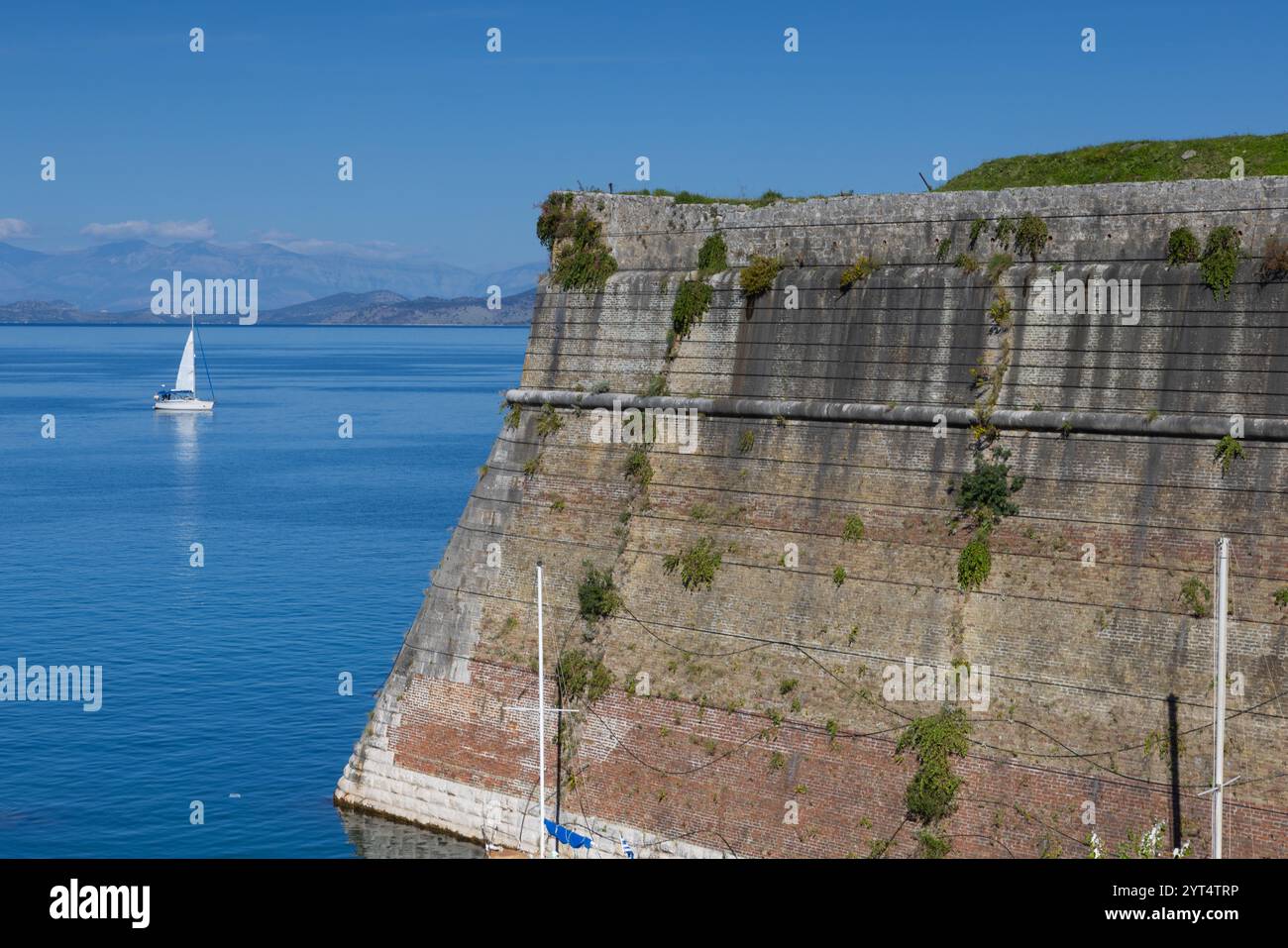 Die alte Festung von Korfu ist eine venezianische Festung in der Stadt Stockfoto