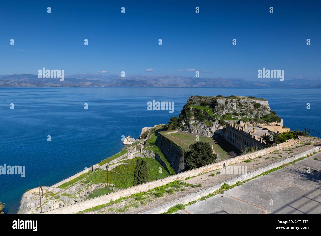 Die alte Festung von Korfu ist eine venezianische Festung in der Stadt Stockfoto