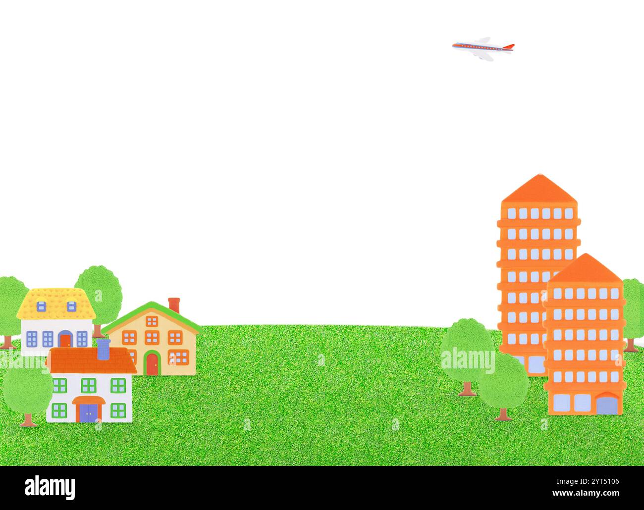 3 Häuser und Wohnungen aus Lehm Stockfoto