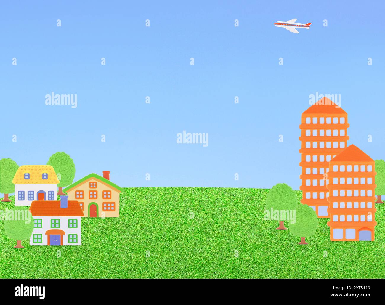 3 Häuser und Wohnungen aus Lehm Stockfoto