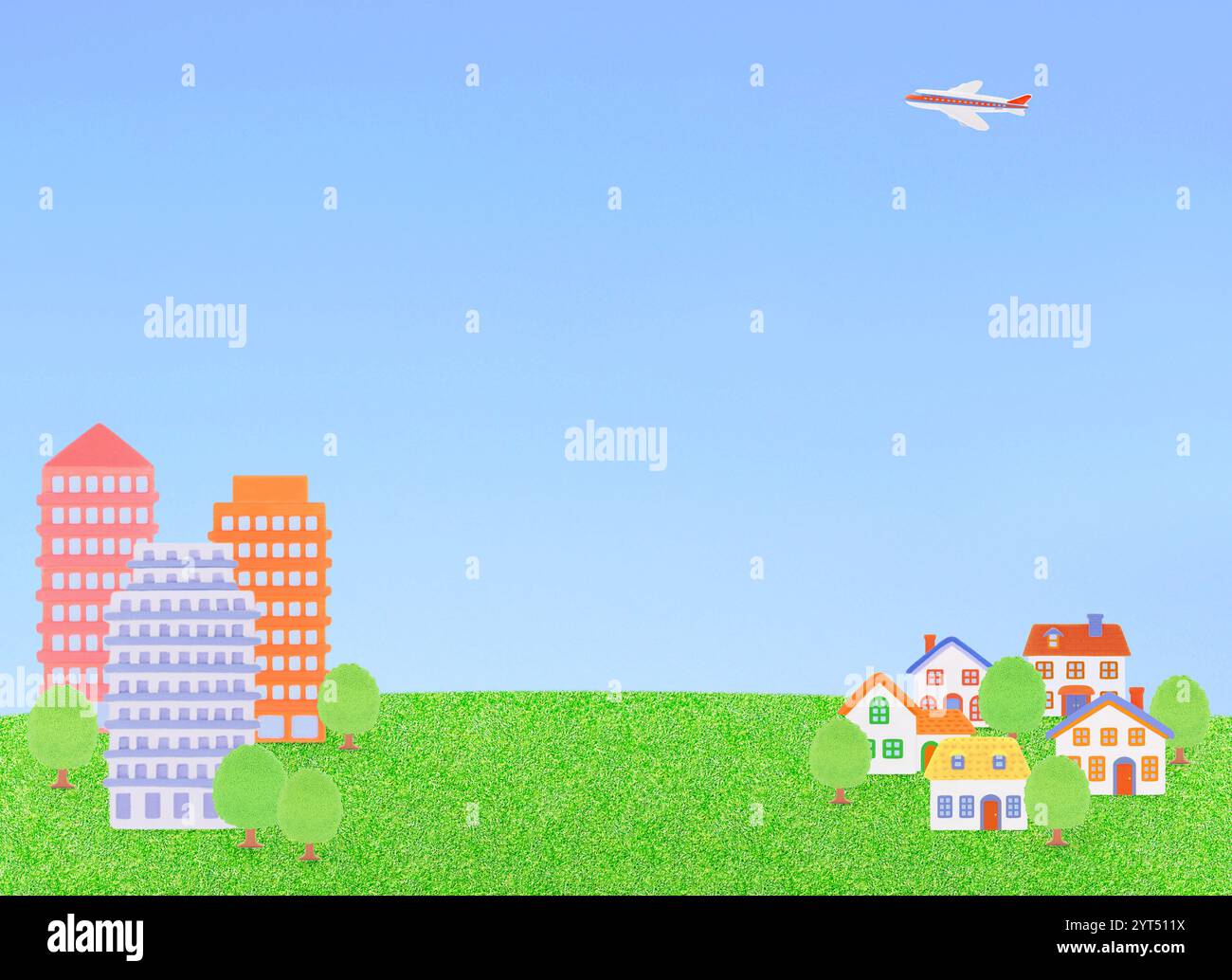 Lehm Wohnung und Hausplan Stockfoto