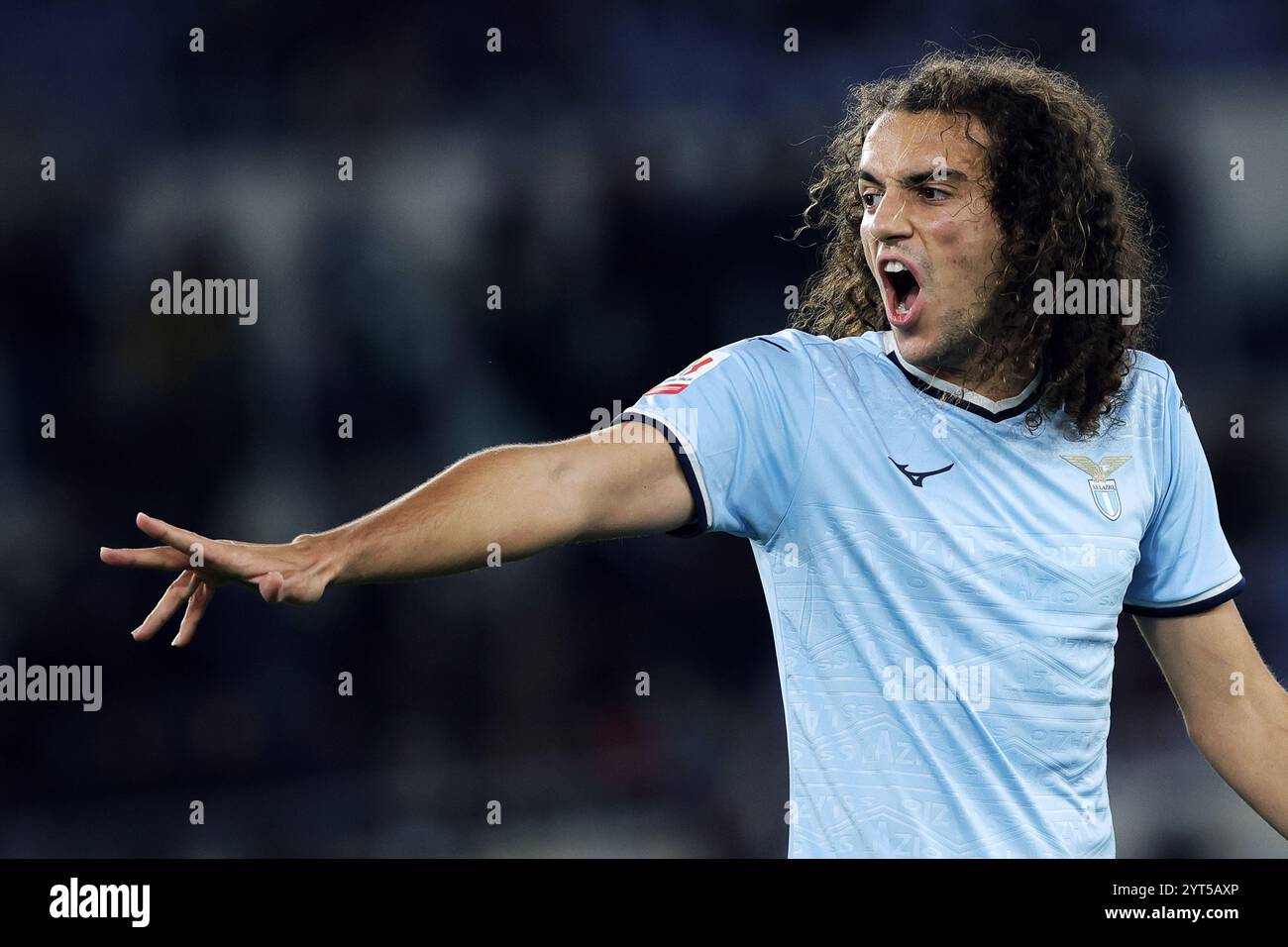 Rom, Italien. 2024. Matteo Guendouzi aus Latium reagierte während des italienischen Pokalpokals Coppa Italia, dem Achtelfinale zwischen SS Lazio und SSC Stockfoto