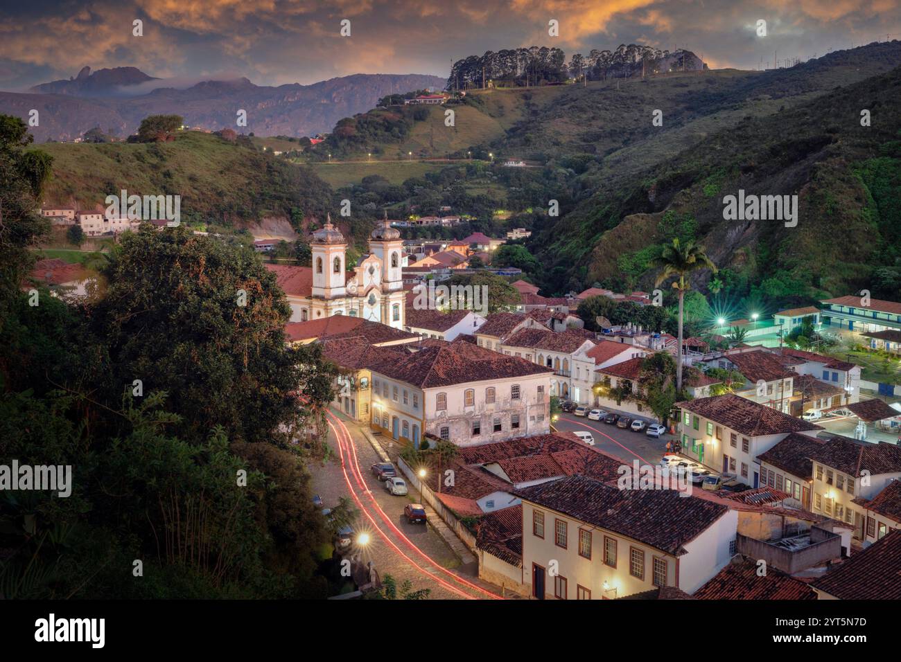 Foto des Basílica Matriz de Nossa Senhora do Pilar, Ouro Preto, Minas Gerais. Aufgenommen am 2. Mai 2024. Stockfoto