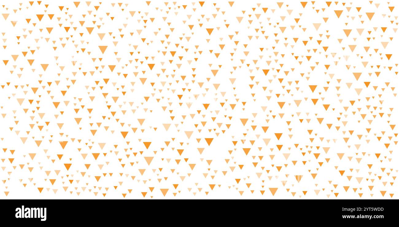 Abstraktes Punktmuster - zufällig platzierte Dreiecke verschiedener Größen, Textur mit Copyspace, Generative Kunst, Vektordesign auf hellem Hintergrund Stock Vektor