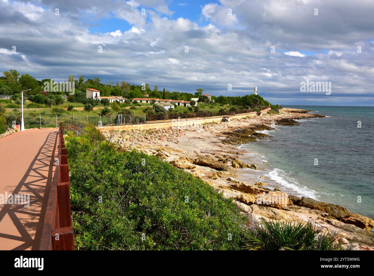 Alcossebre oder Alcocebre Coast, Gemeinde Alcalà de Xivert, Castelló, Comunidad Valenciana, Spanien. Stockfoto