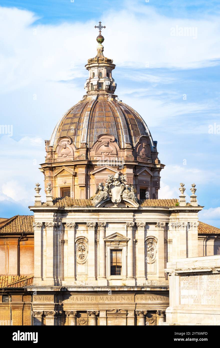 Die Kirche Santi Luca e Martina, Rom, Italien Stockfoto