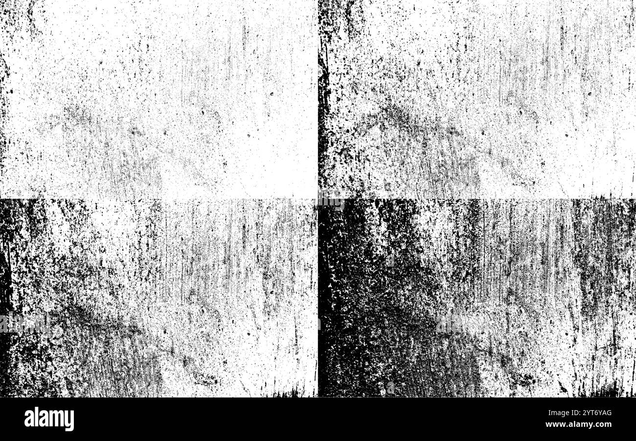 Vier Bilder abstrakter strukturierter Hintergrund Stock Vektor