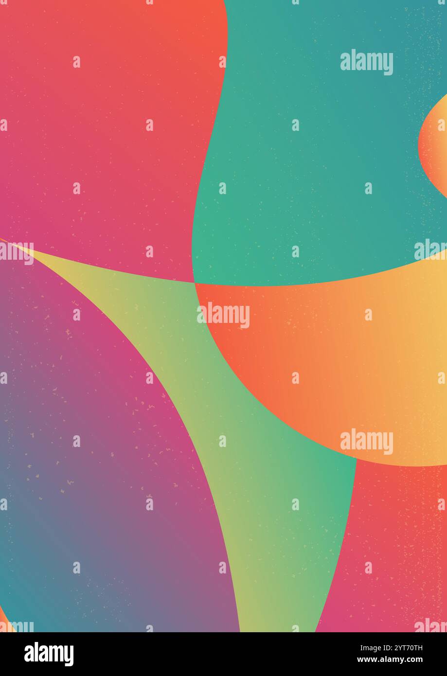 Strukturierter Retro-Farbverlauf in warmen Farbtönen. Abstrakter Verlaufshintergrund mit Fließverhalten. Subtile, körnige Textur sorgt für einen Retro-Vektor mit dynamischem Effekt Stock Vektor