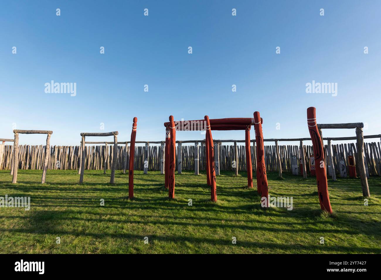 Ringschutzgebiet Pömmelte, prähistorische Kreisgräbenanlage, Pömmelte, Zackmünde, Sachsen-Anhalt, Deutschland Stockfoto