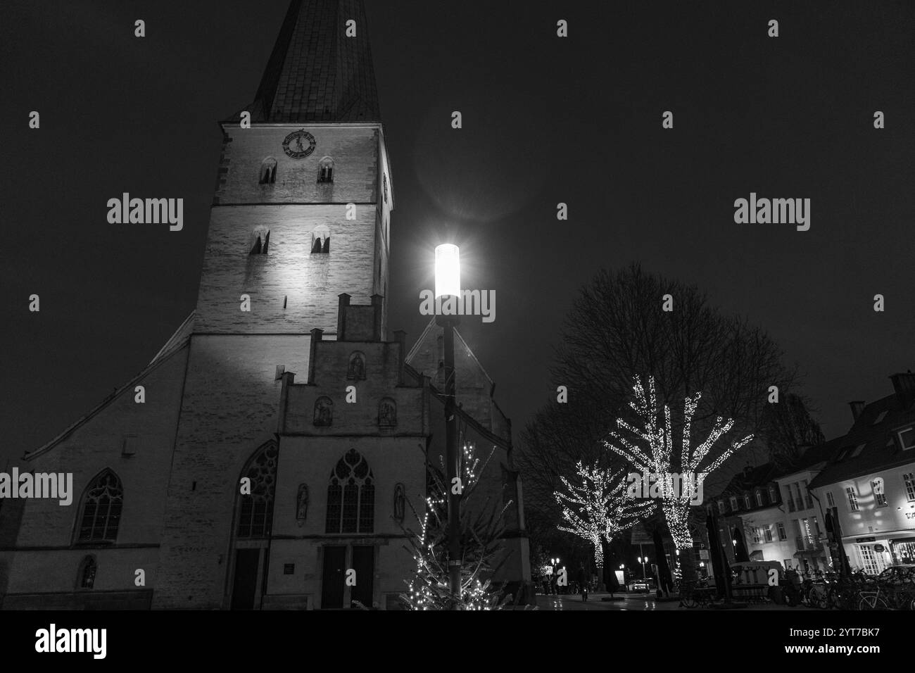 Borken Stadt zur weihnachtszeit Stockfoto