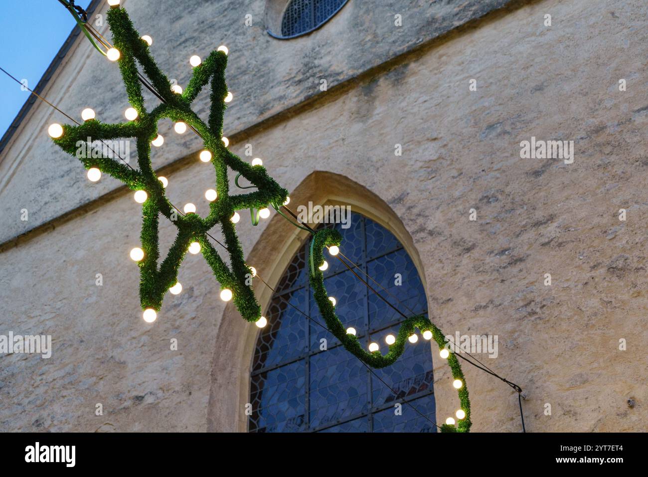 Borken Stadt zur weihnachtszeit Stockfoto