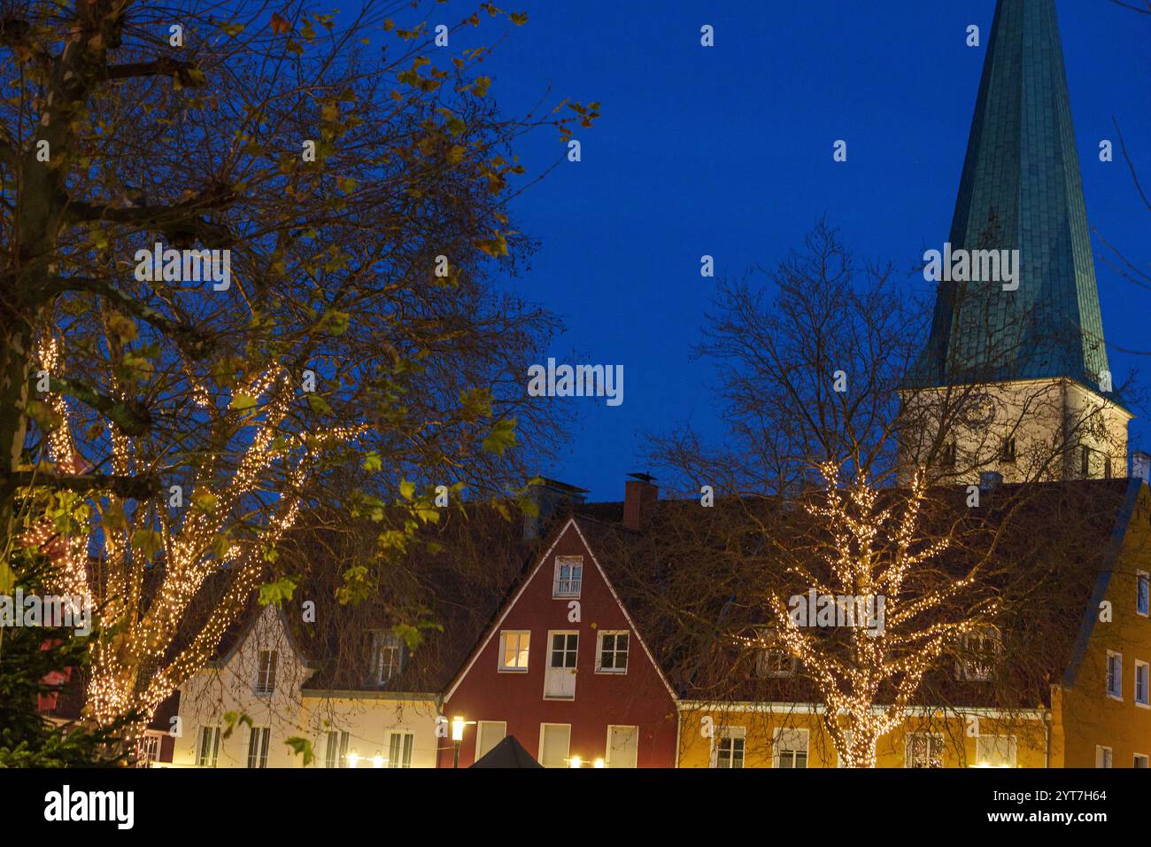 Borken Stadt zur weihnachtszeit Stockfoto