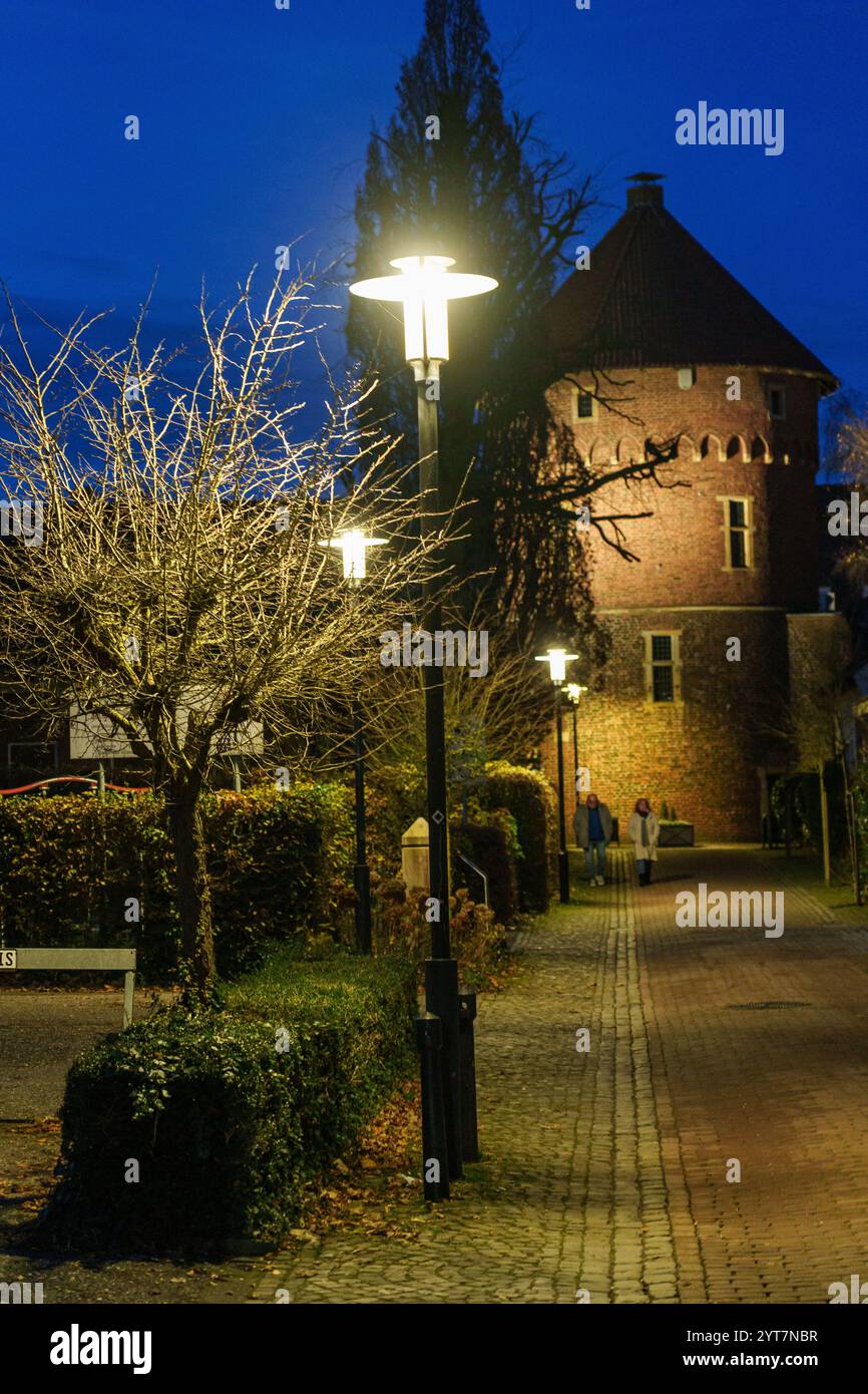 Borken Stadt zur weihnachtszeit Stockfoto