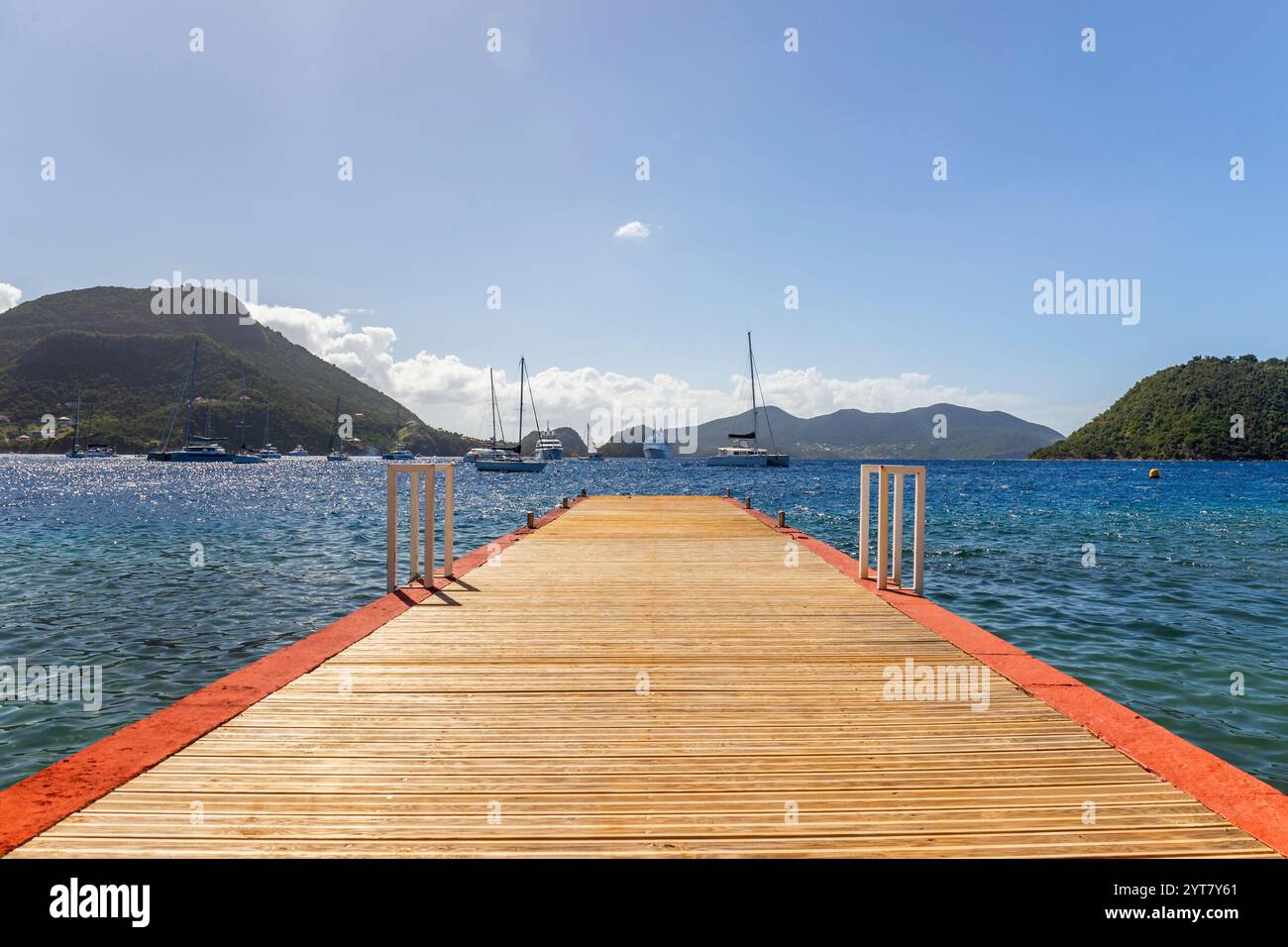 Guadeloupe, Steg auf der Iles des Saintes Stockfoto