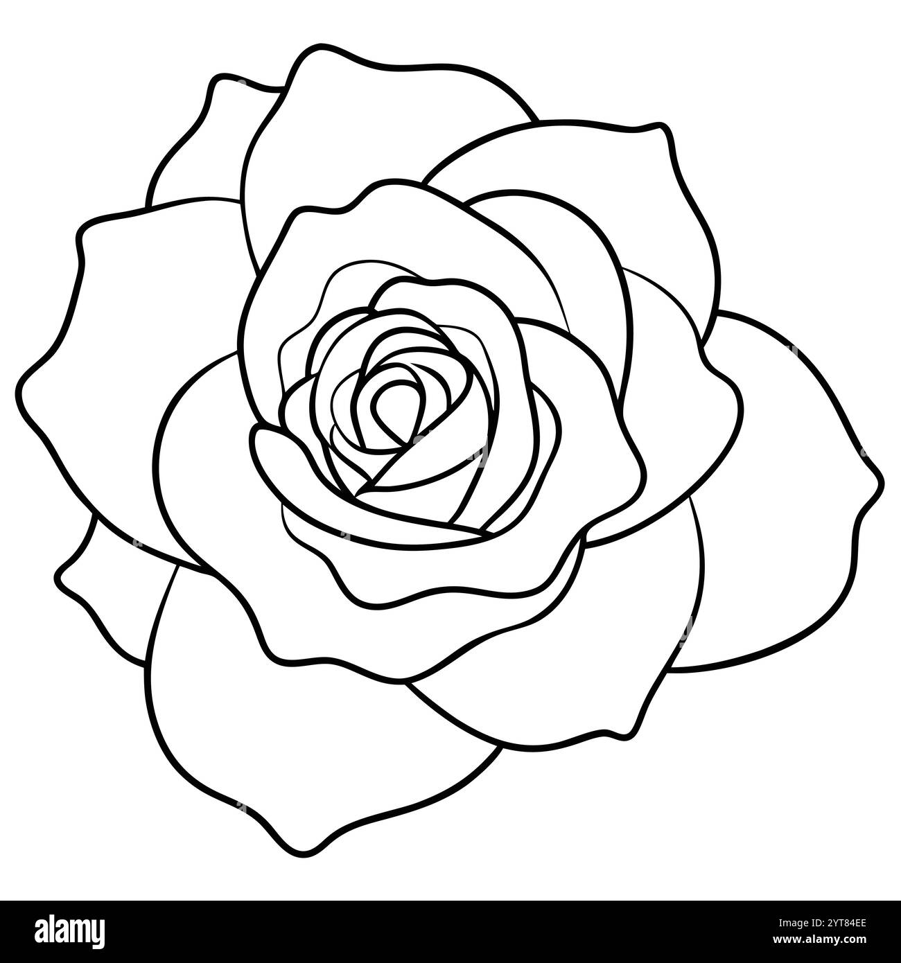 Eleganter Garten Rose Papier Blume Silhouette Vektor Kunst Hochzeitseinladungen & Blumen Design Grafiken Stock Vektor