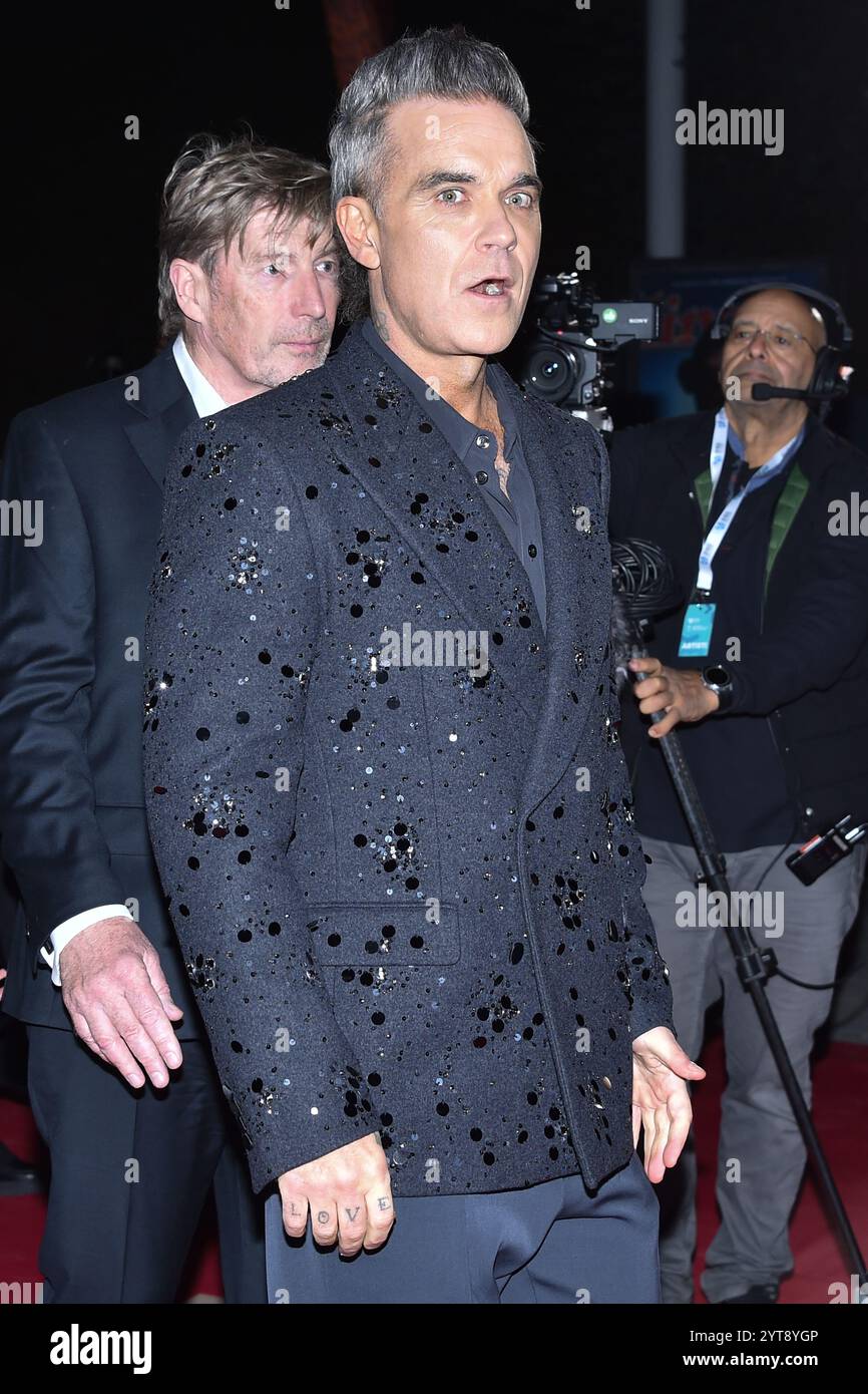 Roma, Latium. Dezember 2024. Robbie Williams während des Films Better man Red Carpet im Auditorium Parco della Musica in Rom (Italien), 6. Dezember 2024 Credit: massimo insabato/Alamy Live News Stockfoto