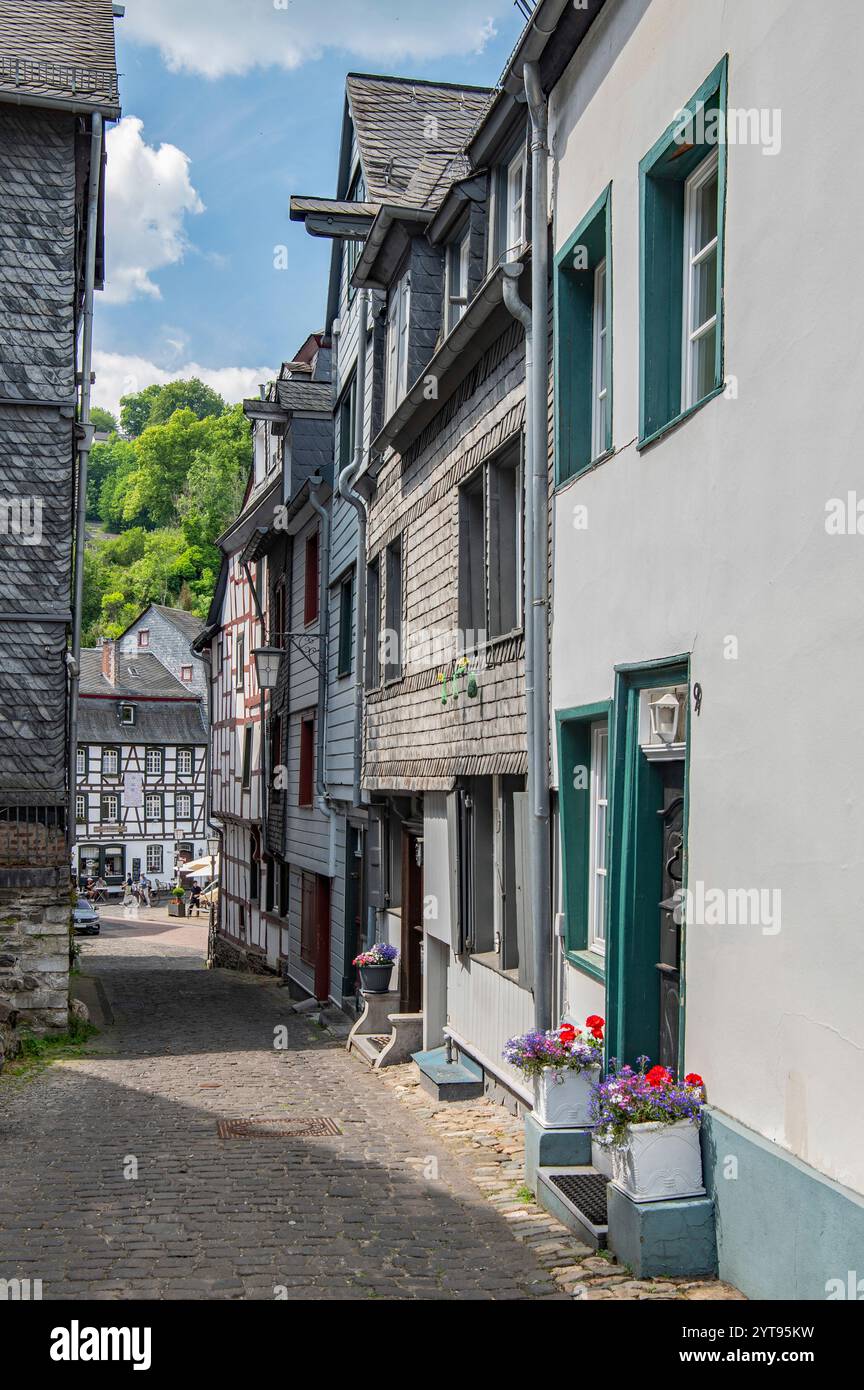 Historische Altstadt von Monschau Stockfoto