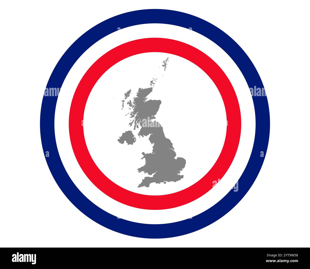Britische Flagge und Karte Stockfoto