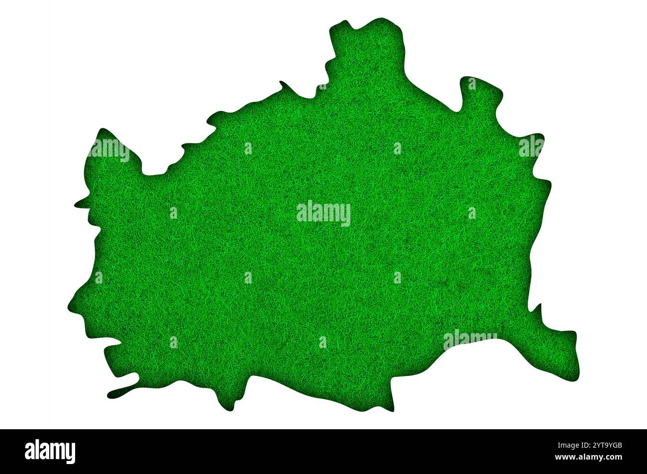 Karte von Wien auf grünem Filz Stockfoto