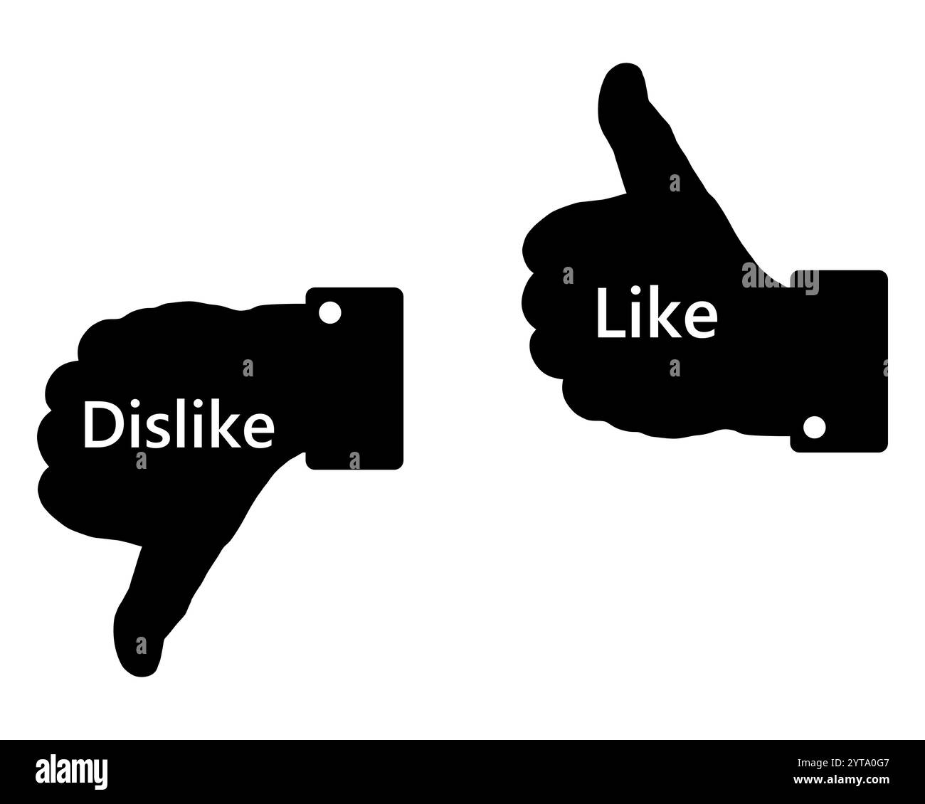 Handsignal auf weiß Stockfoto