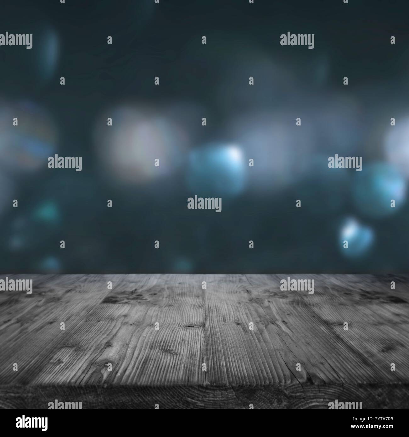 Hintergrund für festliche Anlässe in Dunkelblau mit Bokeh Stockfoto