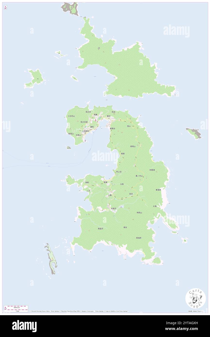 Hutami, JP, Japan, Tokio, n 27 4' 57'', N 142 12' 4'', Karte, Cartascapes Map, veröffentlicht 2024. Erkunden Sie Cartascapes, eine Karte, die die vielfältigen Landschaften, Kulturen und Ökosysteme der Erde enthüllt. Reisen Sie durch Zeit und Raum und entdecken Sie die Verflechtungen der Vergangenheit, Gegenwart und Zukunft unseres Planeten. Stockfoto