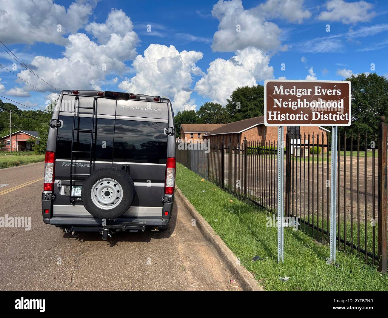 8. JULI 2023, JACKSON, MS. - USA - Medgar Evers Historic District, Civil Rights Sacred Spot Stockfoto